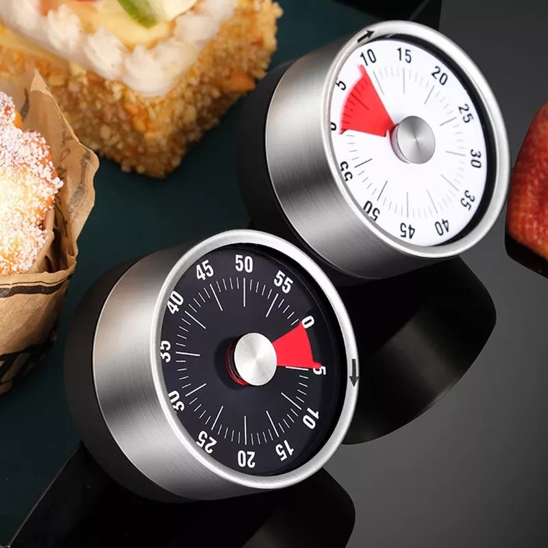 Mechanischer Küchentimer Edelstahl | Magnetrückseite, ohne Batterien | 60-Minuten-Timer für Küche, Sport, Lernen 7