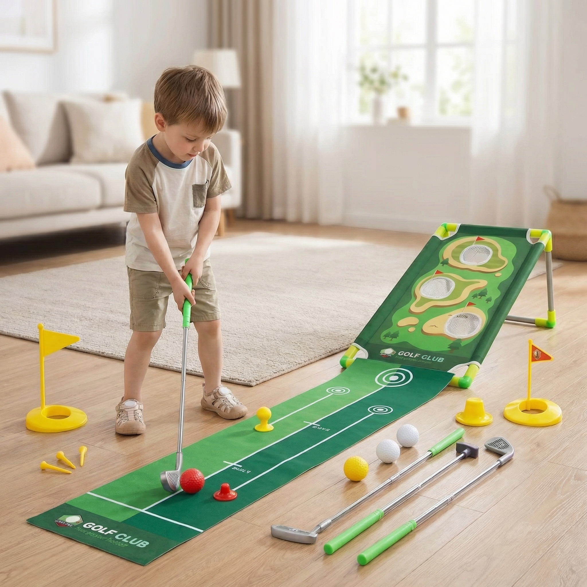 Přenosný trénink mini golfu | Sada puttingové podložky | Vnitřní i venkovní použití | Fairwayfix