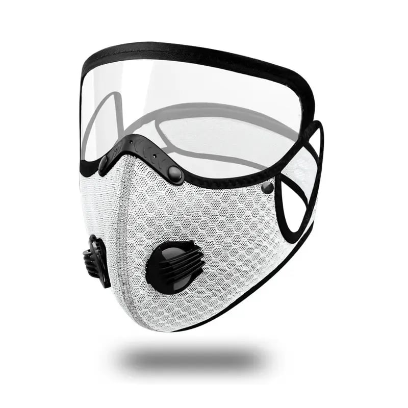 Opakovaně použitelná protiprachová maska | s filtrem s aktivním uhlím a hledím | Prodyšná a lehká | RideMask