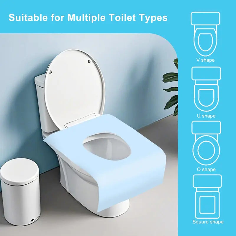 10er-Packung Einweg-Toilettensitzbezüge | Doppellagig Wasserdicht | Einzeln Verpackt | PureSeat