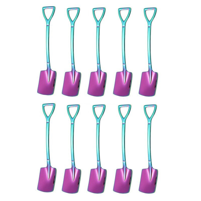 Kaffeelöffel Set Edelstahl 10-teilig | Schaufel, Dessertlöffel & Teelöffel | Vielseitig für Rühren, Schöpfen und Servieren 8
