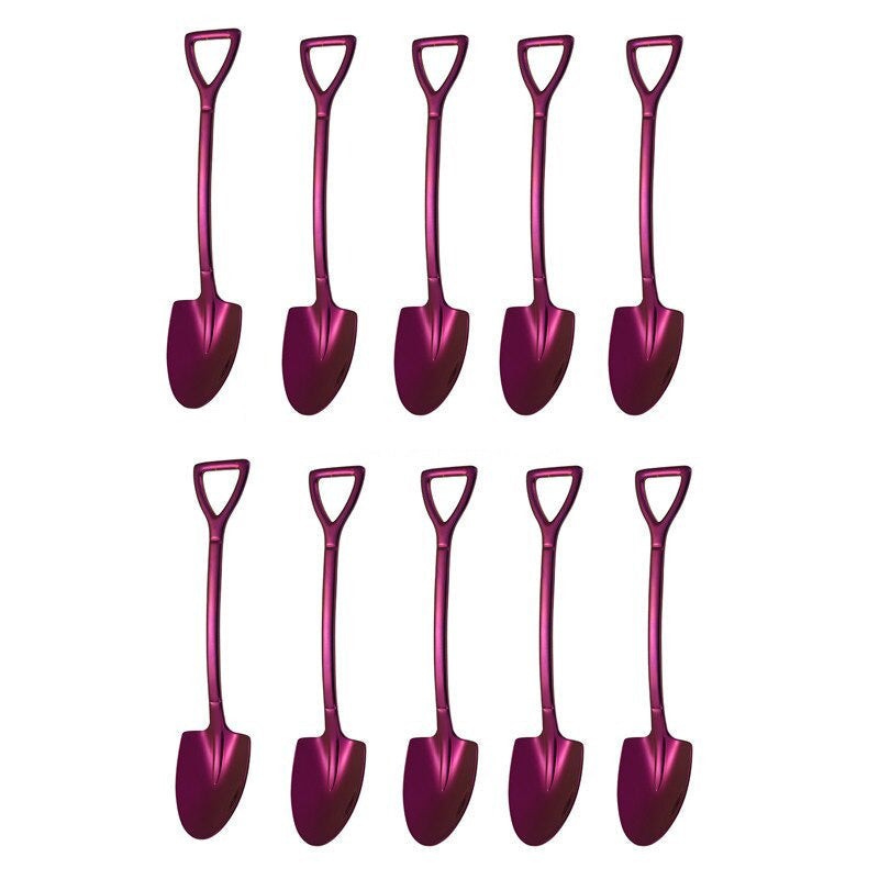 Kaffeelöffel Set Edelstahl 10-teilig | Schaufel, Dessertlöffel & Teelöffel | Vielseitig für Rühren, Schöpfen und Servieren 13