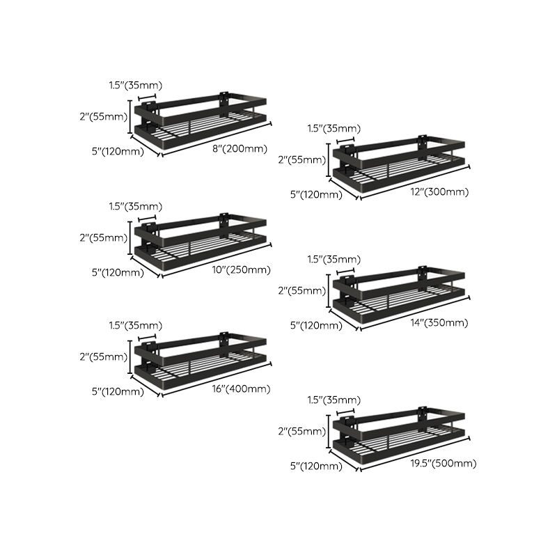Badezimmerregal Metall 2-teiliges Set | Matte Oberfläche, Rostbeständig | Montagematerial inklusive, Bohren oder Kleben 7