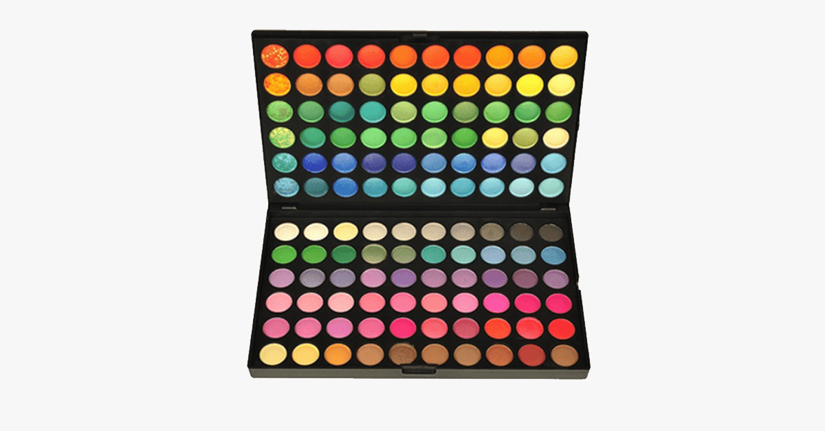 Lidschatten Palette 120 Farben | Regenbogen, Nude & Smoky-Eye Töne | Langanhaltende, weich auftragende Pigmente 1