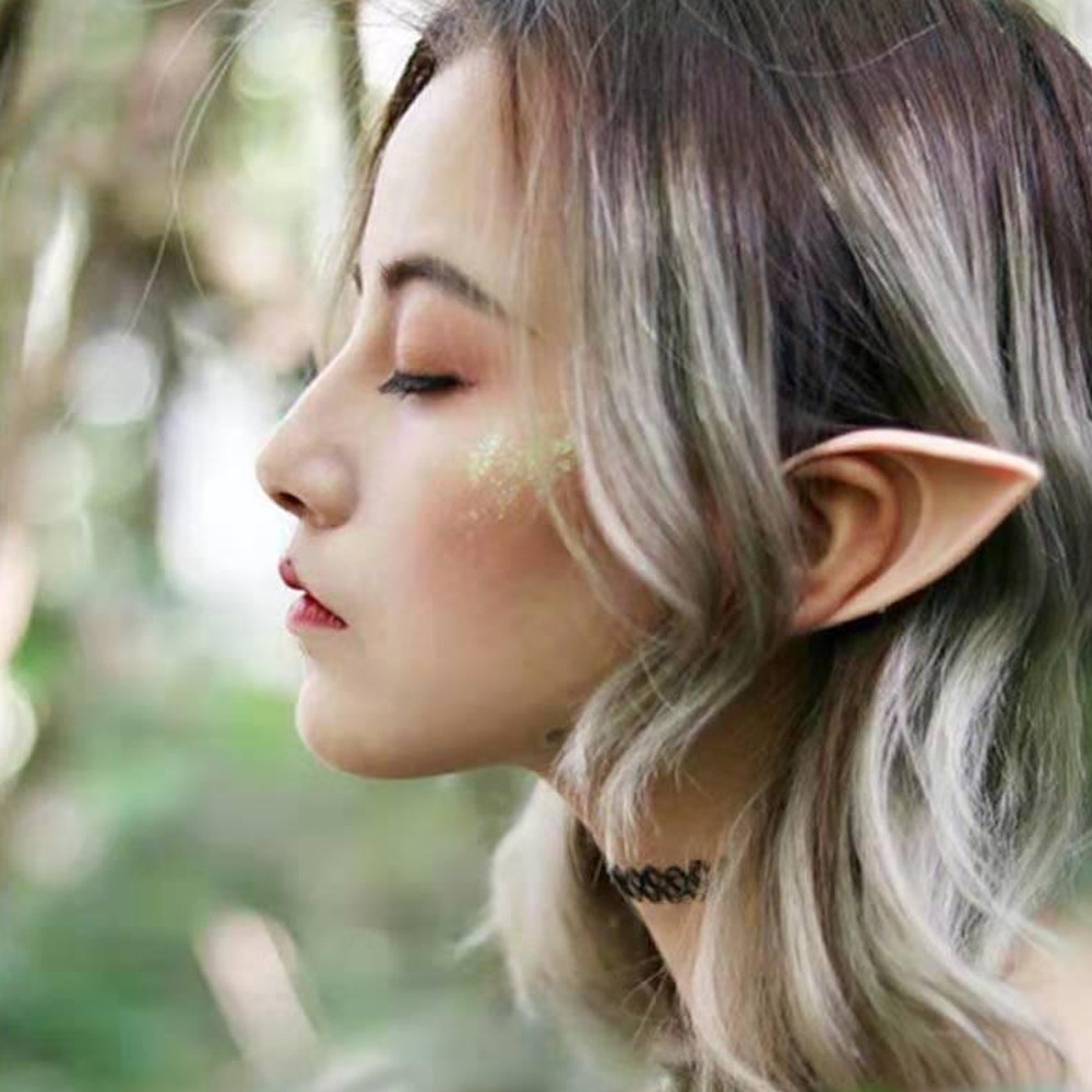 Elfenohren Ohrclips für Damen | Spitzohren ohne Piercing, realistisch | Ideal für Cosplay, Halloween, Fasching & Anime-Kostüme 5