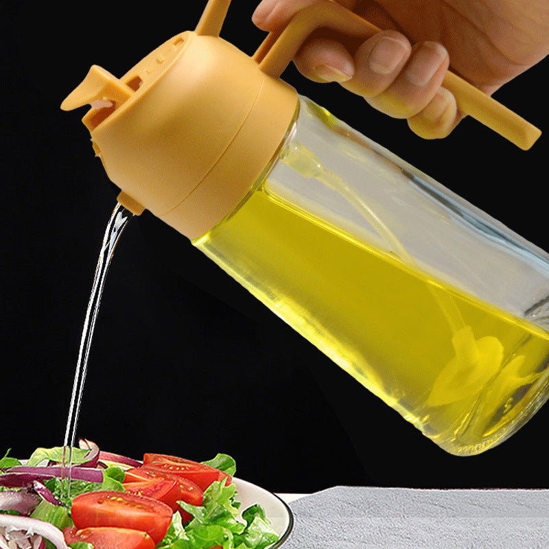 2-in-1-Öl-Sprühflasche aus Glas | Sprühen & Gießen, 450 ml Fassungsvermögen | BPA-frei, präzise Öldosierung für jeden Tag 2