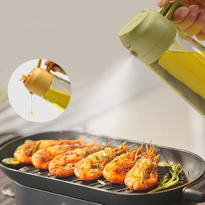 2-in-1-Öl-Sprühflasche aus Glas | Sprühen & Gießen, 450 ml Fassungsvermögen | BPA-frei, präzise Öldosierung für jeden Tag 5