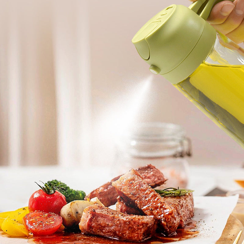 2-in-1-Öl-Sprühflasche aus Glas | Sprühen & Gießen, 450 ml Fassungsvermögen | BPA-frei, präzise Öldosierung für jeden Tag 7