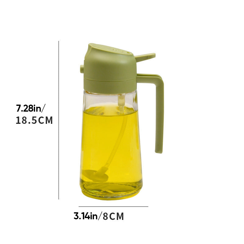 2-in-1-Öl-Sprühflasche aus Glas | Sprühen & Gießen, 450 ml Fassungsvermögen | BPA-frei, präzise Öldosierung für jeden Tag 1