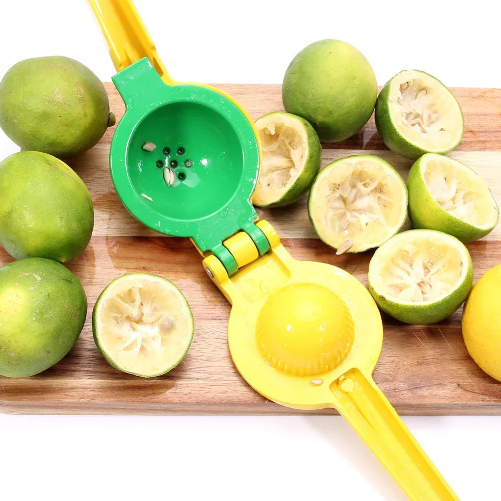 Zitronenpresse Zitruspresse Aluminium | 2-in-1 Handpresse für Zitrone und Limette | Spülmaschinenfest, ohne Strom 3