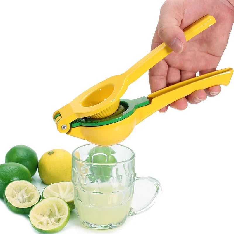 Zitronenpresse Zitruspresse Aluminium | 2-in-1 Handpresse für Zitrone und Limette | Spülmaschinenfest, ohne Strom 1