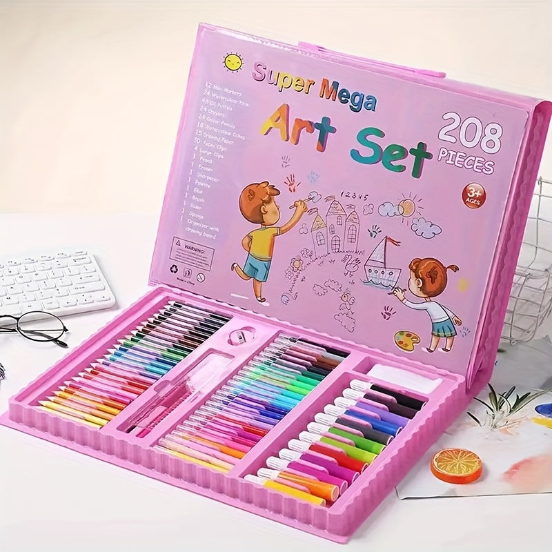 208-teiliges Kunstset | Malset für Kinder | mit Malbrett | MiniArtist