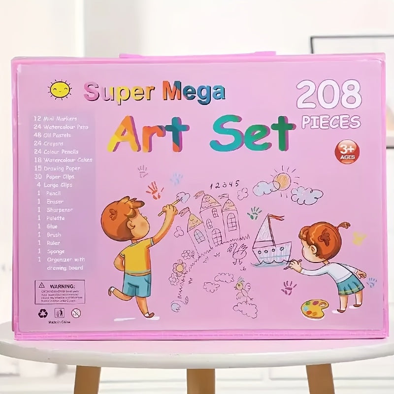 208-teiliges Kunstset | Malset für Kinder | mit Malbrett | MiniArtist