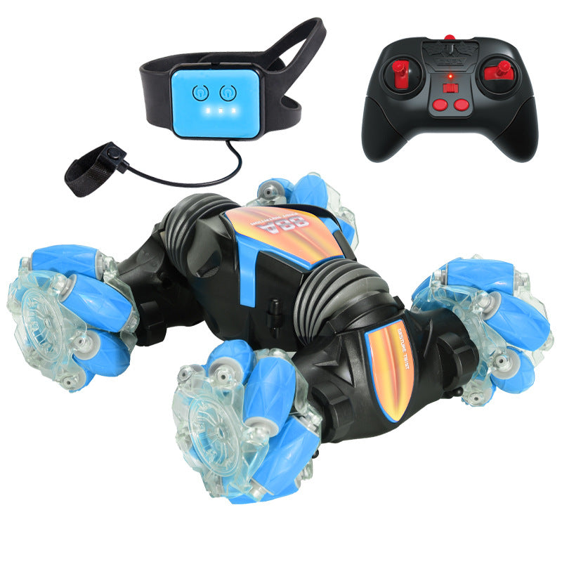 Stunt Auto 2in1 mit Handgesten-Steuerung | Fernbedienung, 360° Drehungen & Flips | LED-Lichteffekte, Rot oder Blau 5