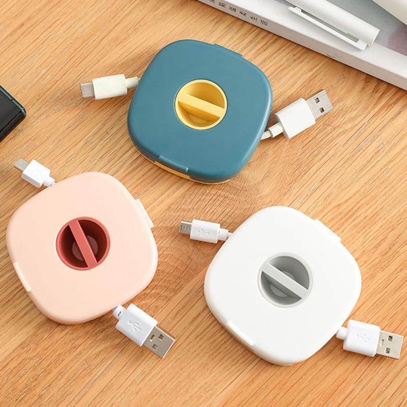 Kabelwickler mit Handyhalterung ABS | 2-in-1 Kabelorganizer | Ordnung für Ladekabel, Kopfhörer und USB-Datenkabel 10