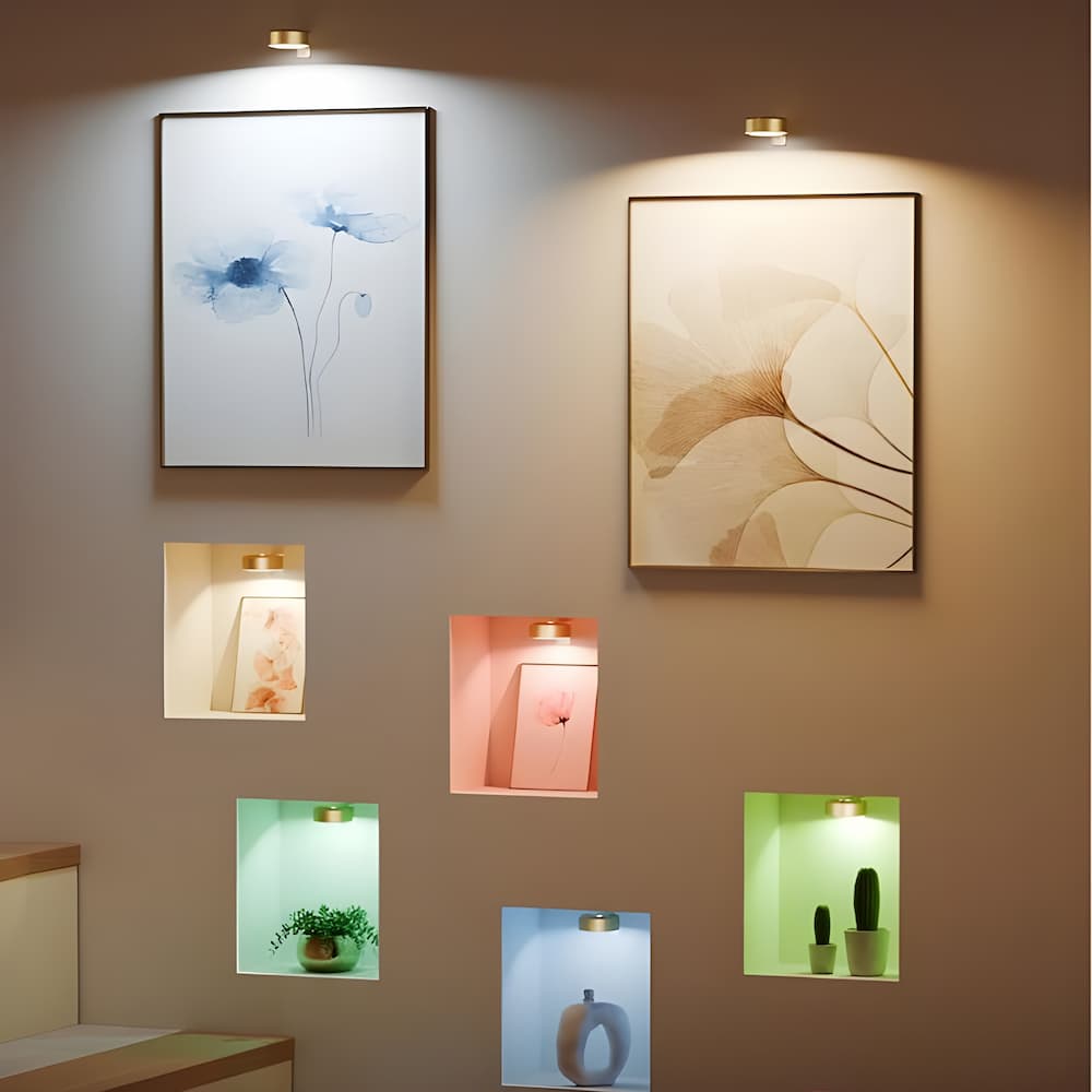 Magnetische LED-Bilderleuchte | Dimmbar mit 13 Lichtmodi & Fernbedienung | Wiederaufladbar, kabellos ohne Bohren 2