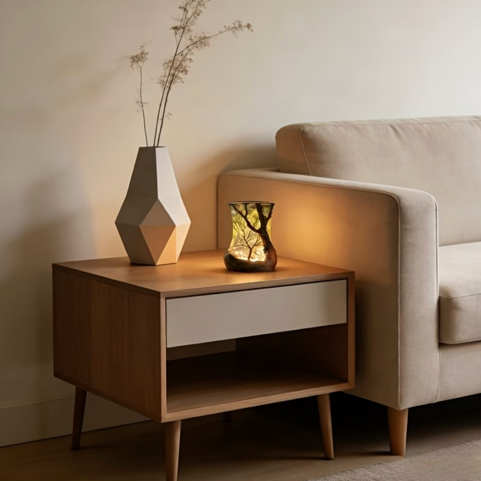 Lesní ambientní lampa | Motiv stromu | Útulná dekorace | ForestGlow