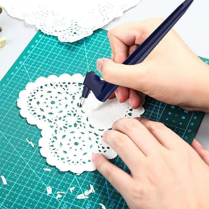 360-graders pappersskärare penna | rostfritt stål | papper scrapbooking decoupage | SpinBlade
