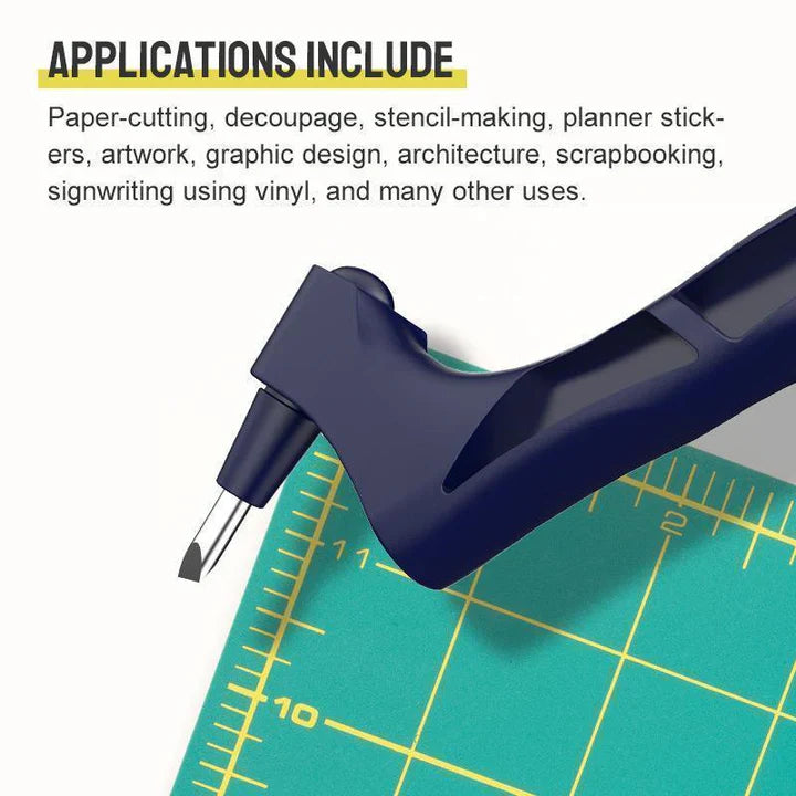360-graders pappersskärare penna | rostfritt stål | papper scrapbooking decoupage | SpinBlade