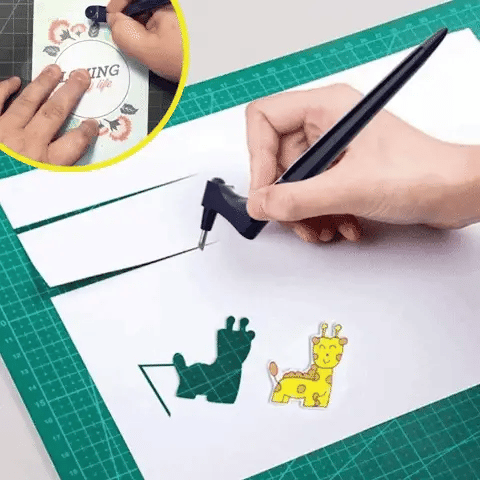 360-graders pappersskärare penna | rostfritt stål | papper scrapbooking decoupage | SpinBlade