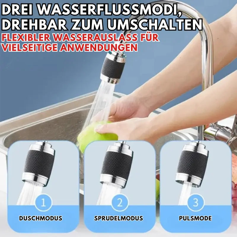 360° Drehbarer Spritzwassergeschützter Wasserhahn-Aufsatz™ – Beherrschen Sie Ihren Wasserfluss, Halten Sie Ihre Küche Makellos