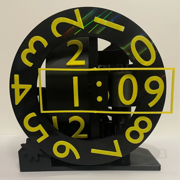 3D-Triaxial-Wanduhr | Modernes Design | Minimalistisches Statement-Piece | Angletime
