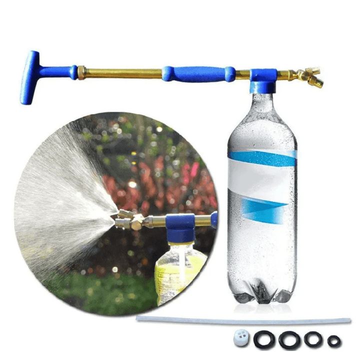 Handsprühgerät für Garten | Einstellbare Düse | Auslaufsicher Universalflasche | BrassFlow