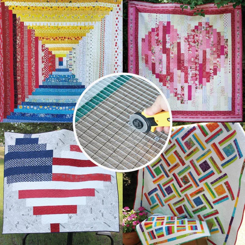 Sada 5 v 1 pravítek na patchwork | Rovné řezy a úhly | Protiskluzové | QuiltLine