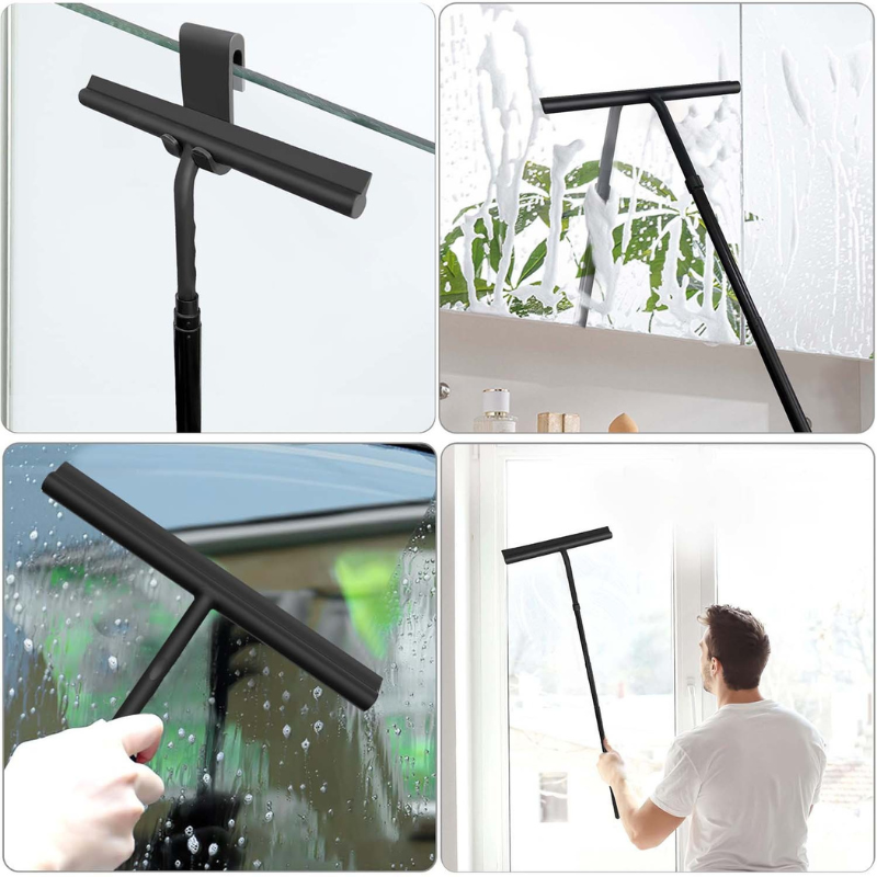 Teleskop Duschabzieher | Ausziehbarem Stiel | Streifenfrei für Fenster | ReachClean