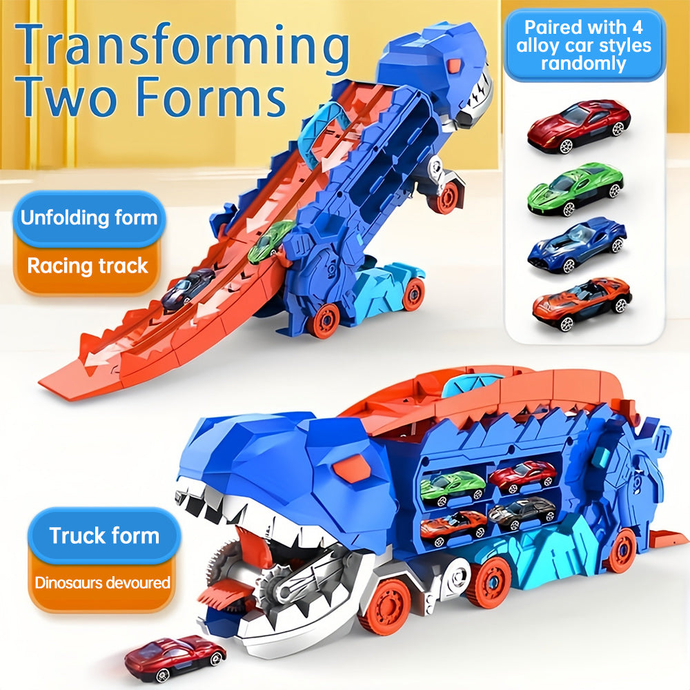 50% RABATT TEMPORÄR | RacerRex™ | Dinosaurier- Transport-LKW mit klappbarer Rutsche