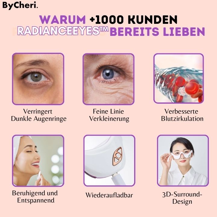 50% RABATT TEMPORÄR | RadianceEyes™ | Erleben Sie Augenmassage jederzeit und überall!