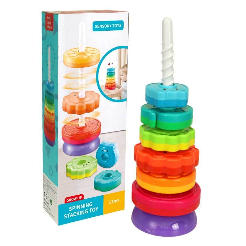 50% RABATT TEMPORÄR | SpinStack™ | Sicheres, farbenfrohes Spiel, das Kinder fesselt