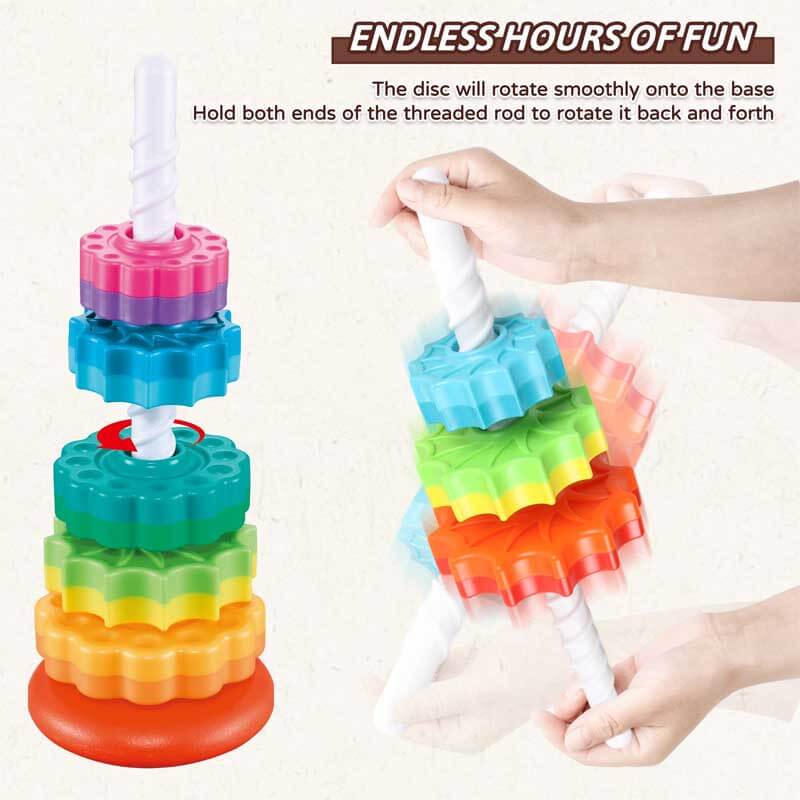 50% RABATT TEMPORÄR | SpinStack™ | Sicheres, farbenfrohes Spiel, das Kinder fesselt