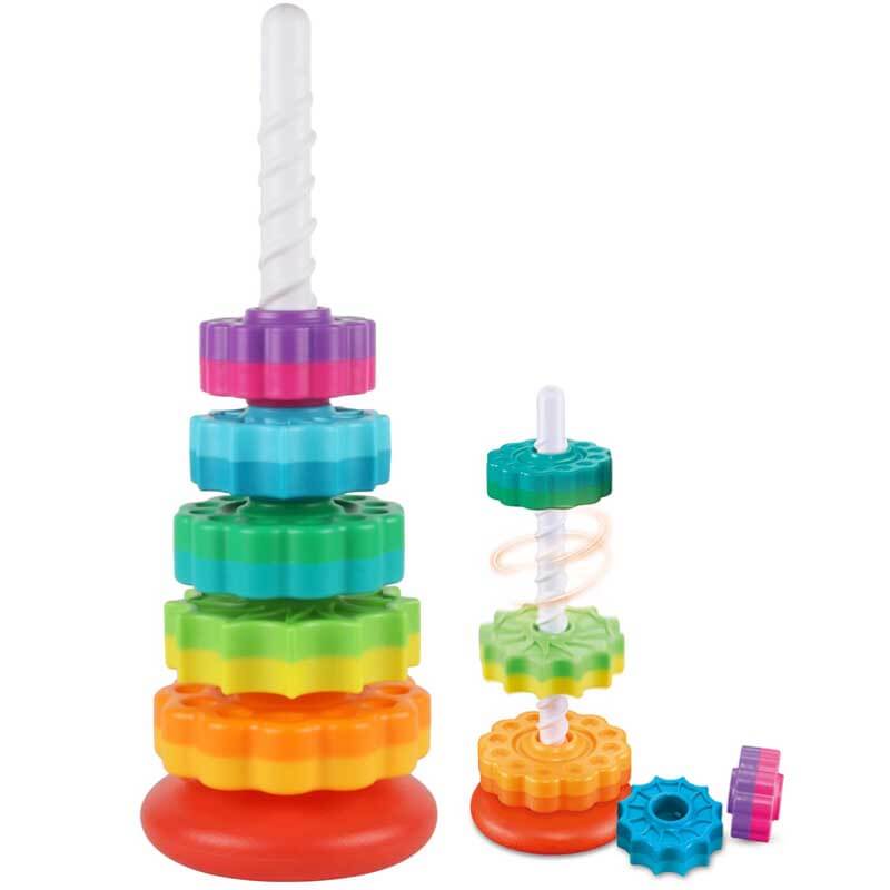 50% RABATT TEMPORÄR | SpinStack™ | Sicheres, farbenfrohes Spiel, das Kinder fesselt