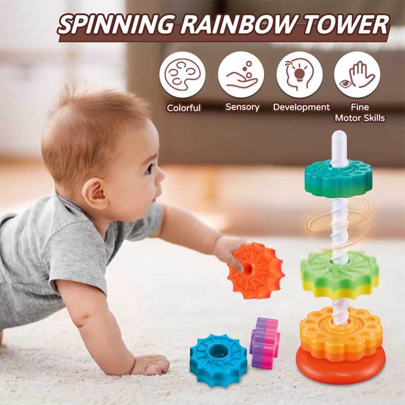 50% RABATT TEMPORÄR | SpinStack™ | Sicheres, farbenfrohes Spiel, das Kinder fesselt