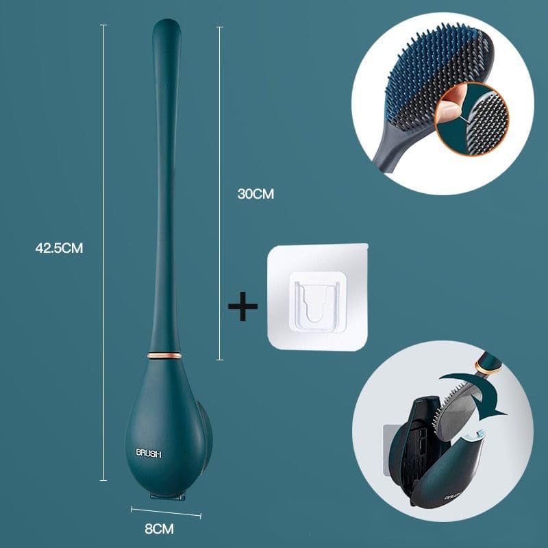 Wall-Mounted Silicone Toilet Brush | Drip-Free & Space-Saving | Hygienic | CleanHang