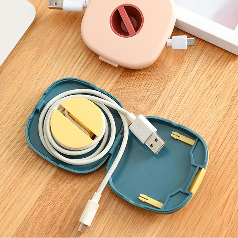 Kabelwickler mit Handyhalterung ABS | 2-in-1 Kabelorganizer | Ordnung für Ladekabel, Kopfhörer und USB-Datenkabel 4