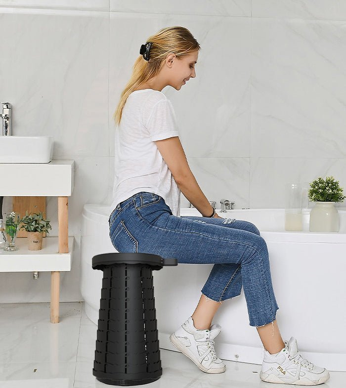 Faltbarer Campinghocker | Höhenverstellbar mit robustem Verriegelungssystem | Bis 150 kg belastbar, ideal für Camping und Garten 2