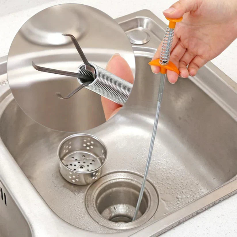 Abfluss-Reinigungshaken Ohne Chemie | Federstahl Rostfrei, 60 cm, Flexibel | Für Küche, Bad & Dusche, Wiederverwendbar 6
