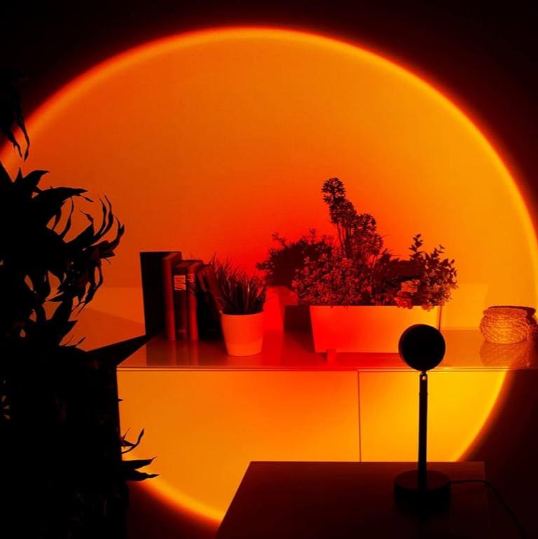 LED lampa Sunset | teplé halo světlo | otočná hlavice | GoldenHour