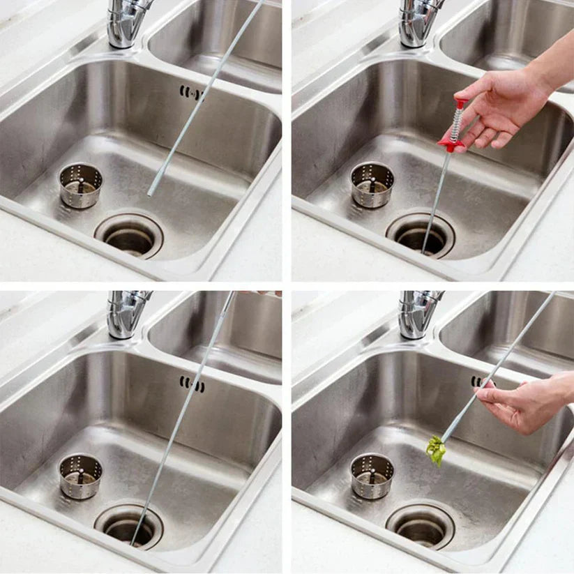Abfluss-Reinigungshaken Ohne Chemie | Federstahl Rostfrei, 60 cm, Flexibel | Für Küche, Bad & Dusche, Wiederverwendbar 7
