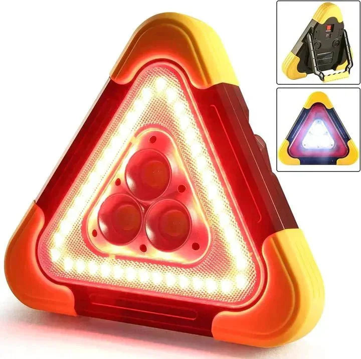 LED-Notfalllampe mit Powerbank | Solarladung, Taschenlampe und Warnleuchte | Wetterfest, kompakt für Auto und Straße 1