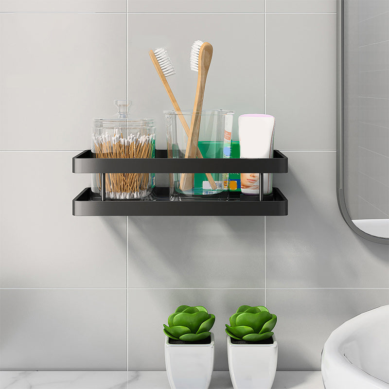 Badezimmerregal Metall 2-teiliges Set | Matte Oberfläche, Rostbeständig | Montagematerial inklusive, Bohren oder Kleben 1
