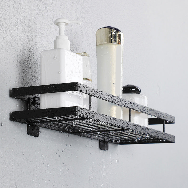 Badezimmerregal Metall 2-teiliges Set | Matte Oberfläche, Rostbeständig | Montagematerial inklusive, Bohren oder Kleben 8