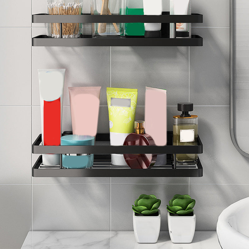 Badezimmerregal Metall 2-teiliges Set | Matte Oberfläche, Rostbeständig | Montagematerial inklusive, Bohren oder Kleben 24