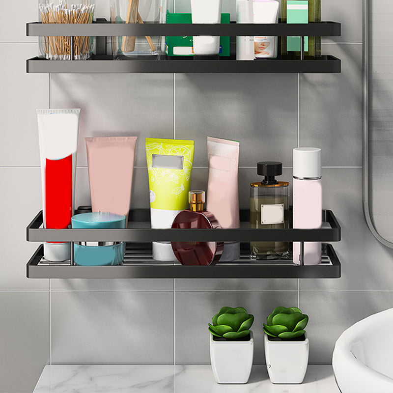 Badezimmerregal Metall 2-teiliges Set | Matte Oberfläche, Rostbeständig | Montagematerial inklusive, Bohren oder Kleben 25