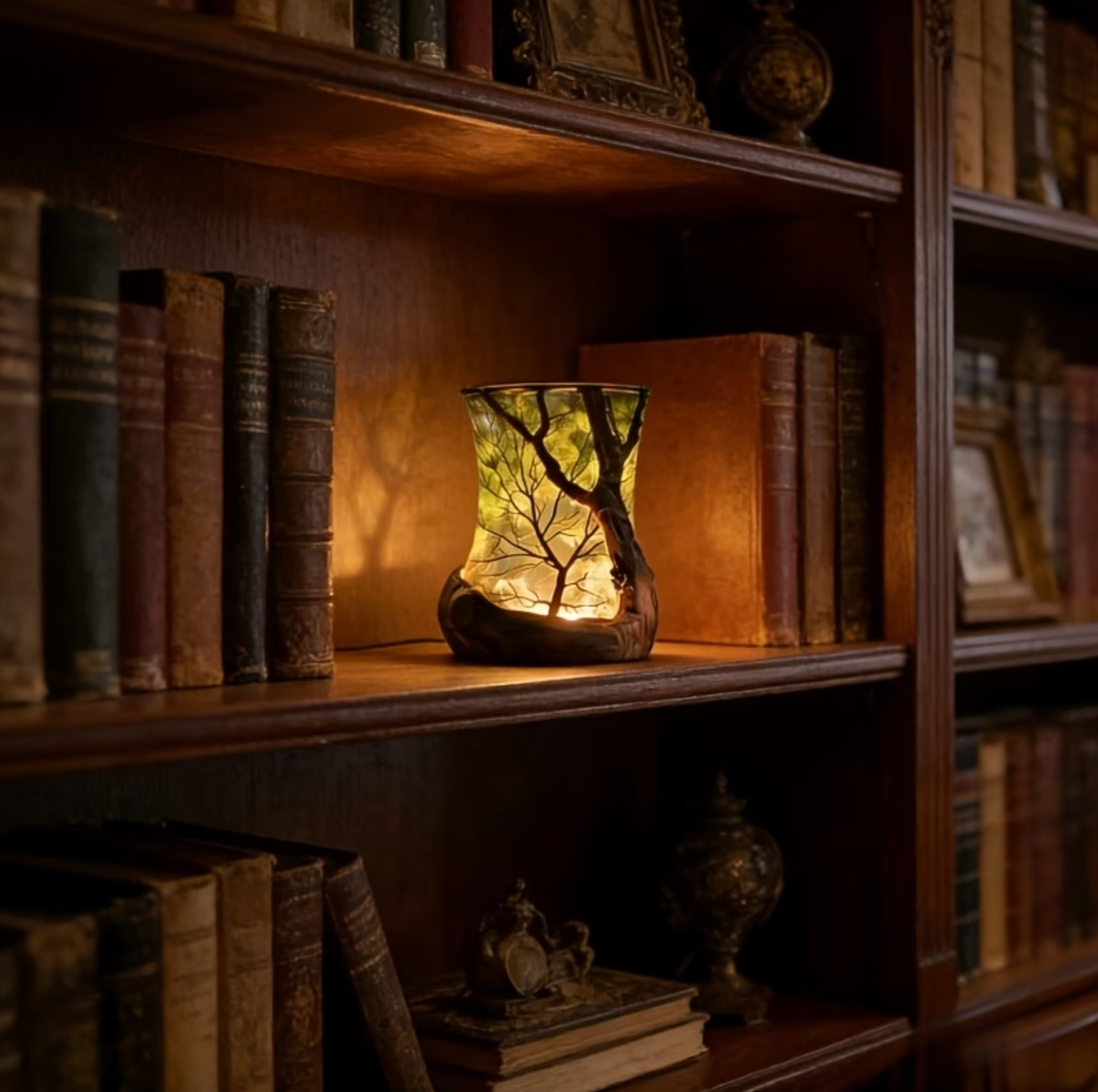 Lesní ambientní lampa | Motiv stromu | Útulná dekorace | ForestGlow