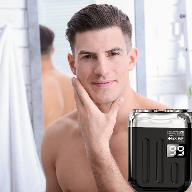 Mini elektrický holicí strojek | Dvojitá hlavice | Kompaktní | PocketShave