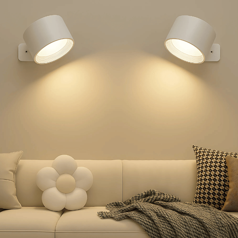 Bezdrátová nástěnná LED lampa | Otočná o 360° | Teplé světlo na čtení | TwistLight