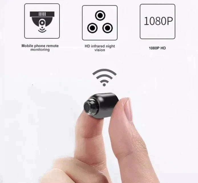 WiFi Sicherheitskamera Mini 2er Set | 1080p Full HD, Nachtsicht bis 10 m | Bewegungsmelder, Magnethalterung, ohne Router 2